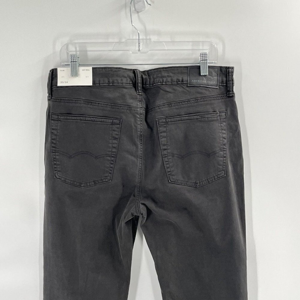 American Eagle Soft Twill Mens Pants Black Sz 33 x 34 NWT $50 - Picture 4 of 7